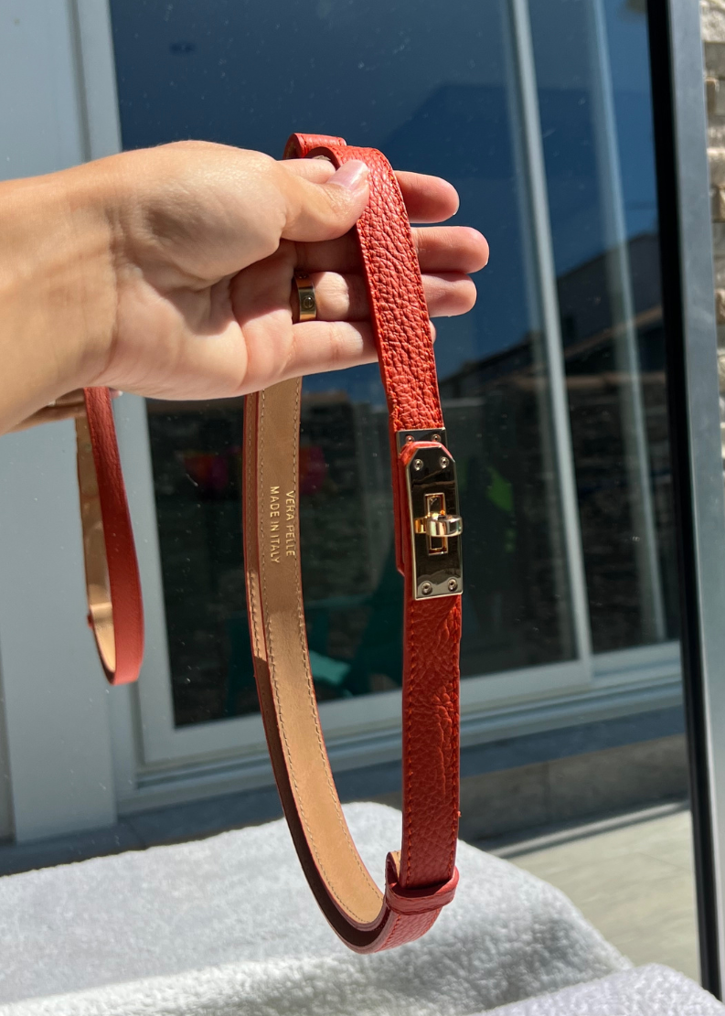 Ceinture Hermance orange - BELANTA PARIS