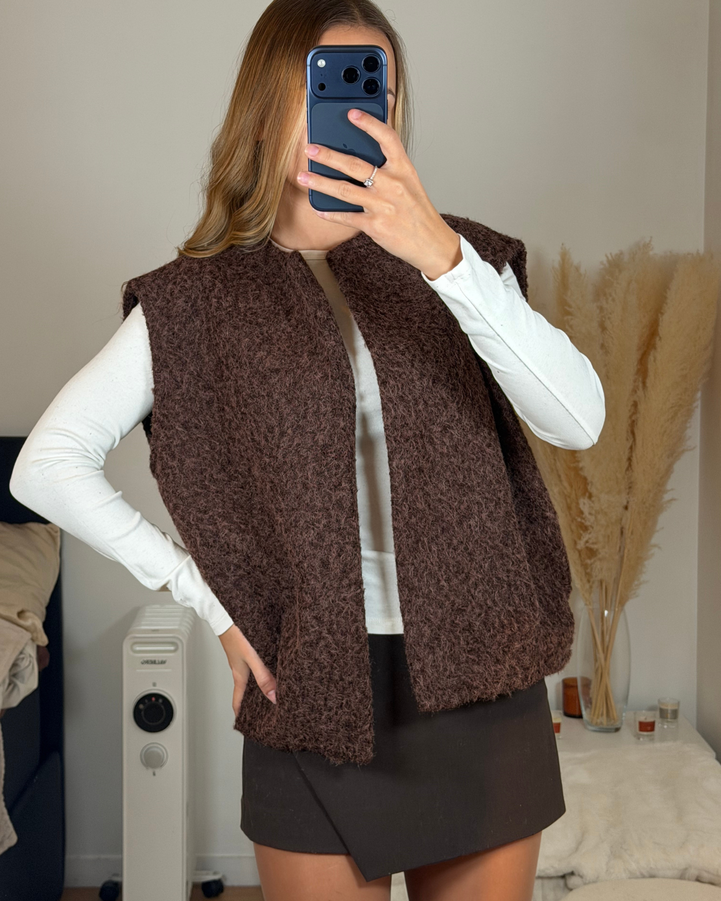 Gilet sans manche marron