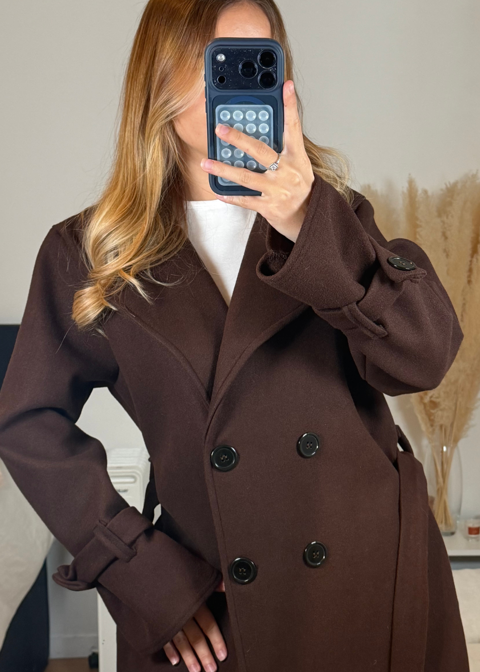 Trench long marron - BELANTA PARIS