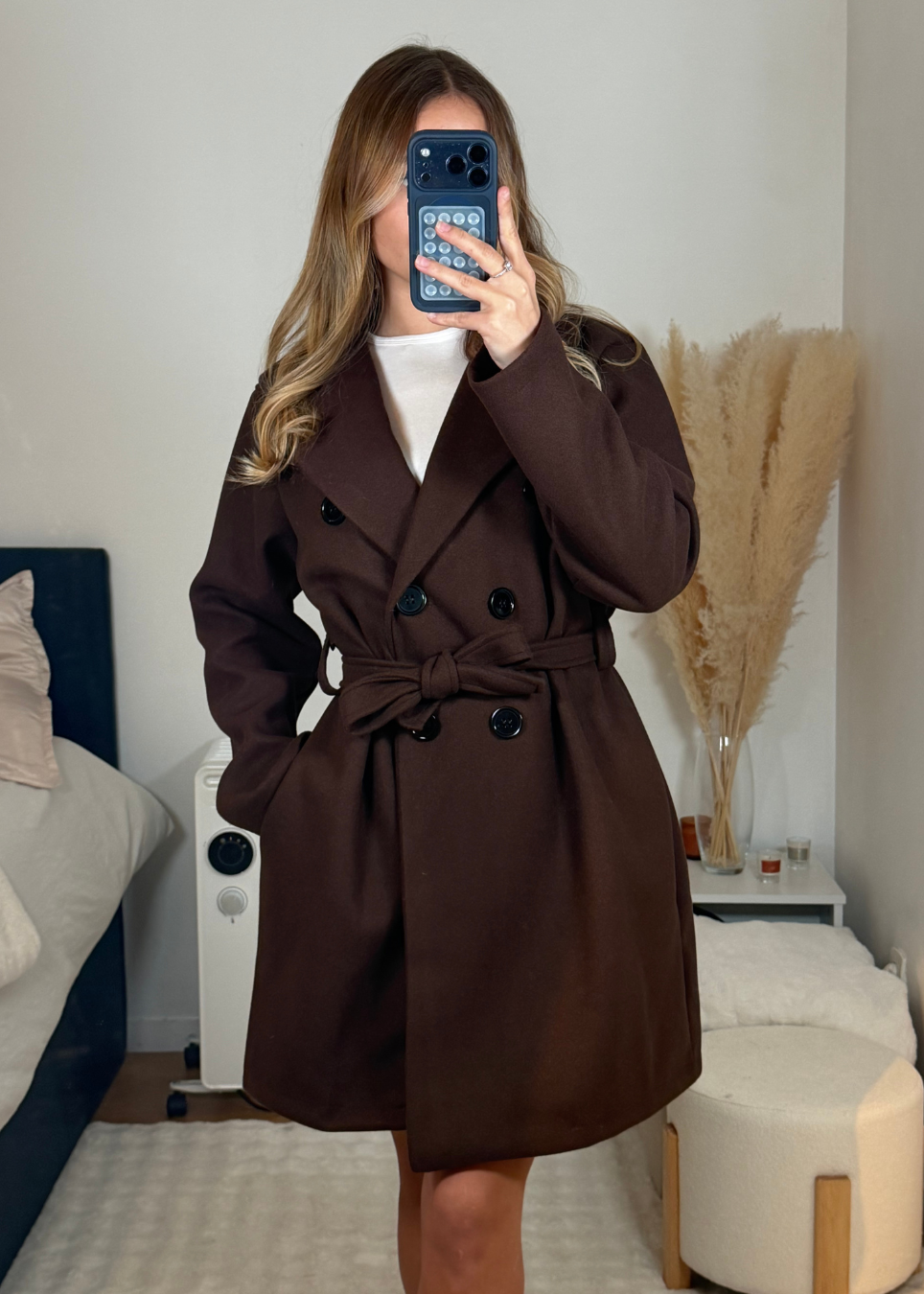 Trench court marron - BELANTA PARIS
