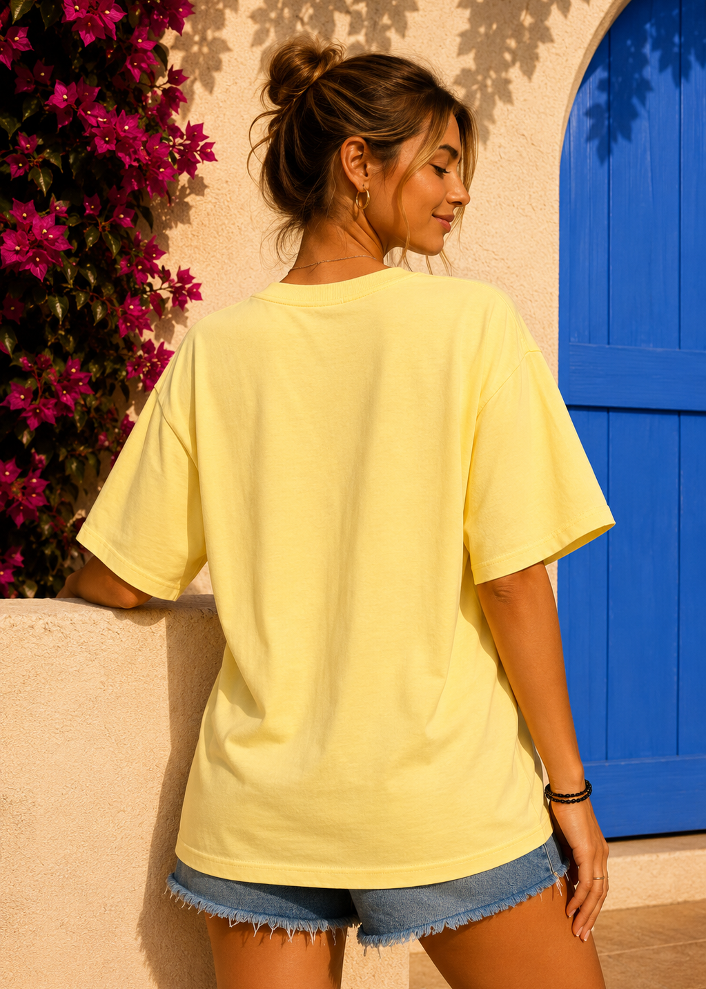 Tee shirt oversize Ibiza Soleil jaune