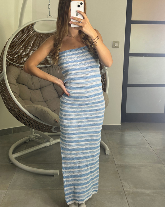 Robe bustier bleue