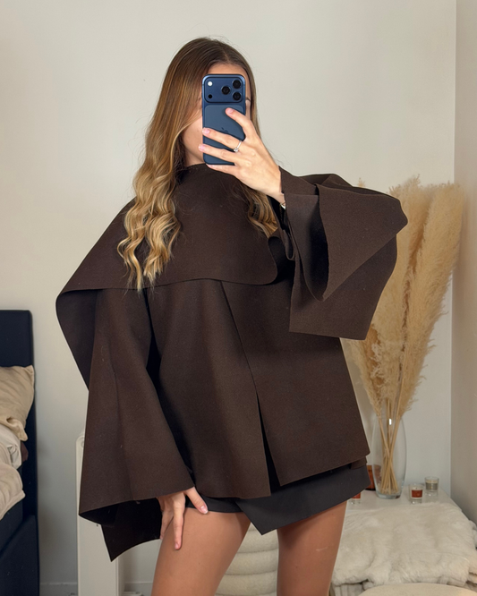 Poncho marron