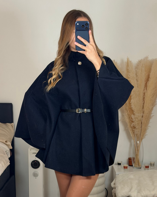Cape ceinturée bleue marine