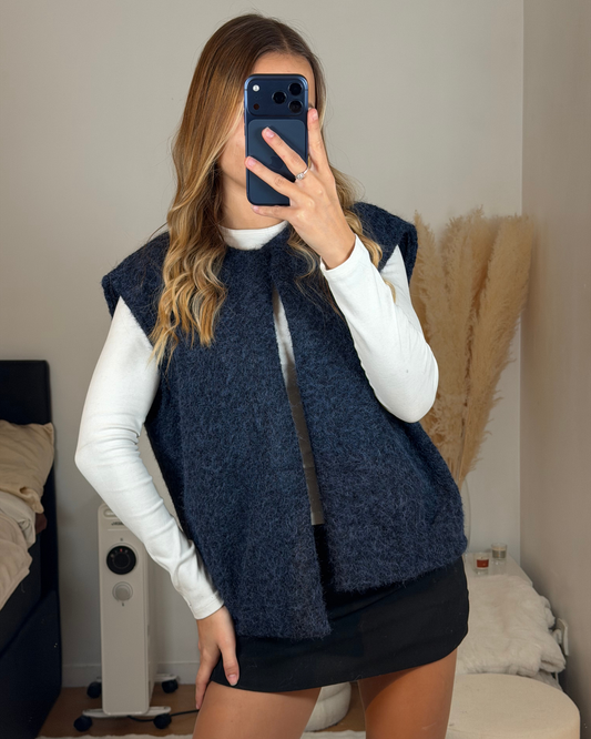 Gilet sans manche bleu marine