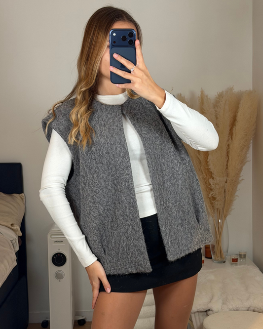 Gilet sans manche gris