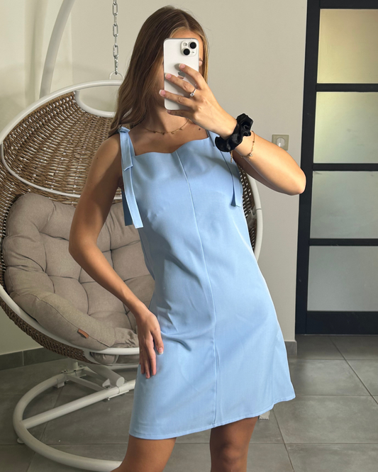 Robe à nœuds bleue