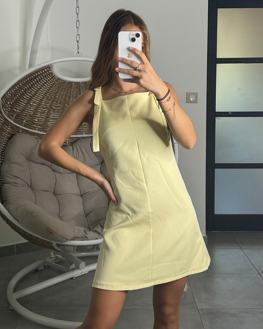 Robe à nœuds jaune
