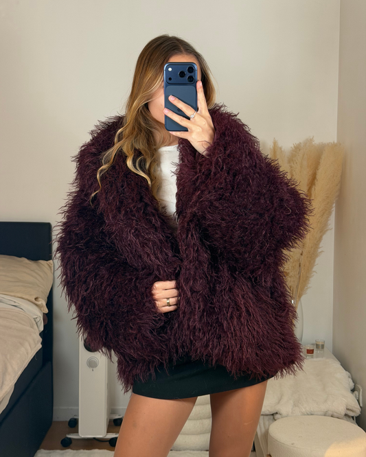 Fourrure bordeaux
