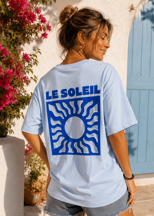 Tee shirt oversize Le Soleil bleu - BELANTA PARIS