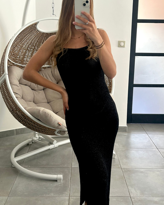 Robe crochet noire
