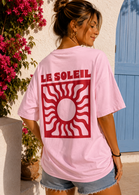 Tee shirt oversize Le Soleil rose