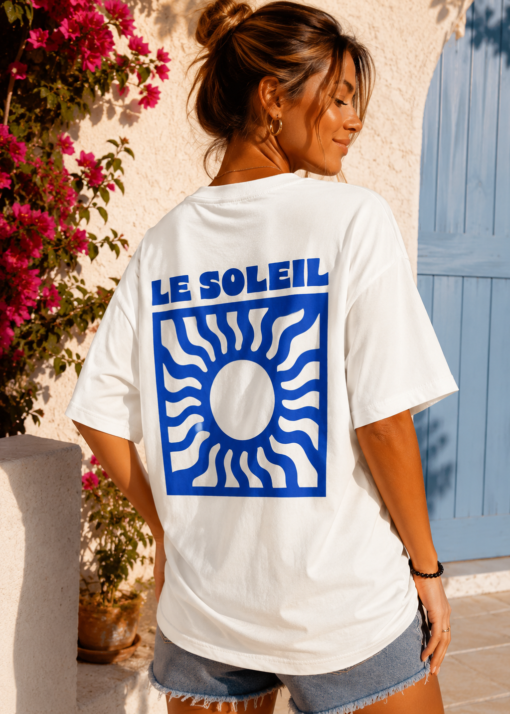 Tee shirt oversize Le Soleil blanche